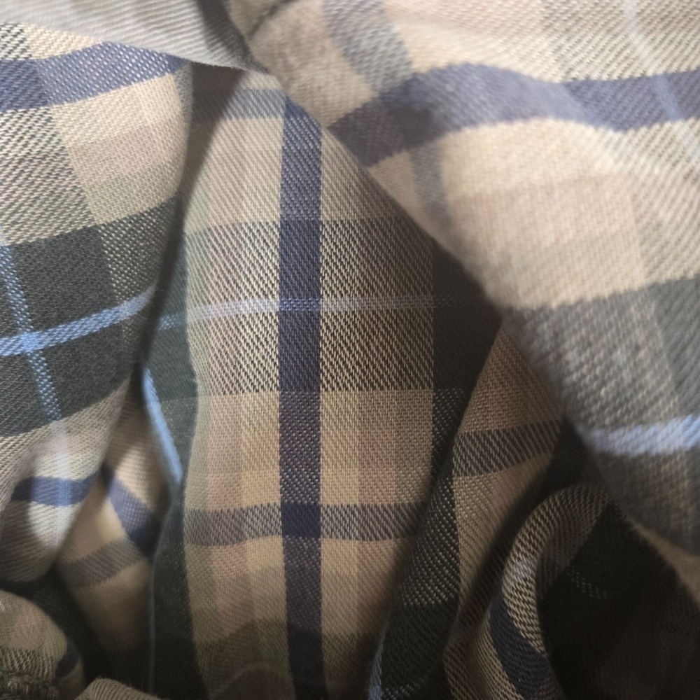 L.L.Bean Hurricane Shirt Button-Up Shirt Mens 2XL Beige Flannel Lined Distressed - Picture 11 of 12